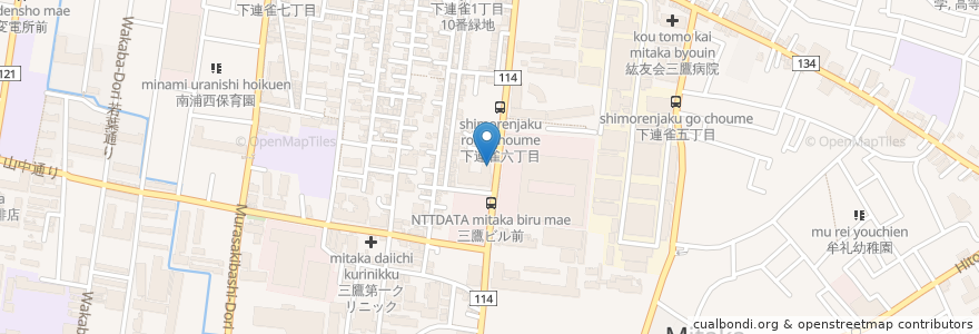 Mapa de ubicacion de 今給黎整形外科クリニック en Japan, Tokio, 三鷹市.