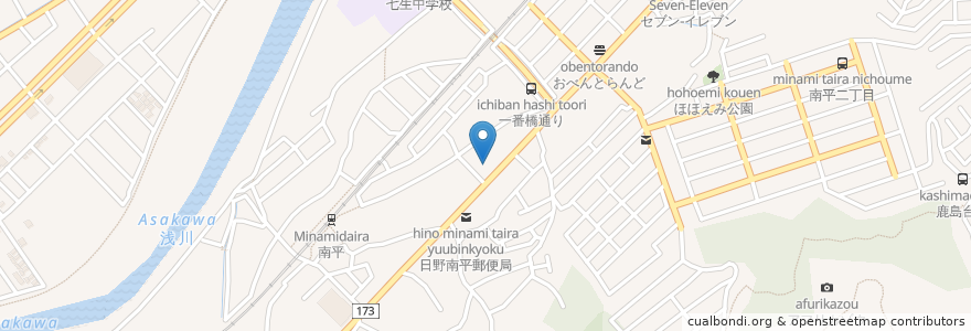 Mapa de ubicacion de 華屋与兵衛 en Jepun, 東京都, 日野市.