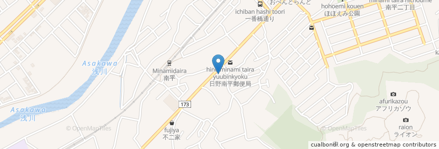 Mapa de ubicacion de Hotto Motto en 日本, 东京都/東京都, 日野市.