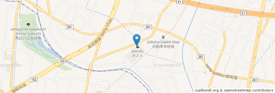 Mapa de ubicacion de ポスト en Japón, Prefectura De Shizuoka, 浜松市, 東区.