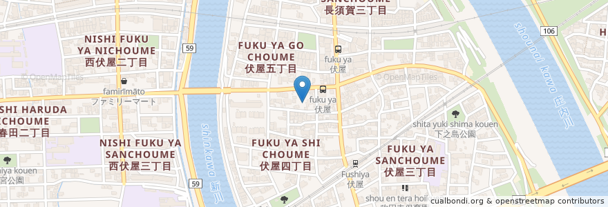 Mapa de ubicacion de 秋葉社 en Japan, Präfektur Aichi, 名古屋市, 中川区.