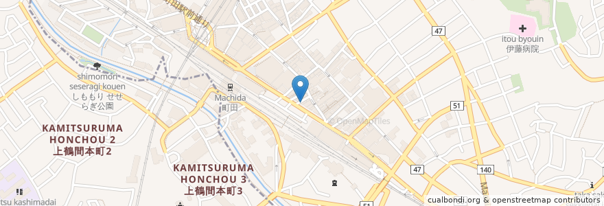 Mapa de ubicacion de 魚屋路 en Japón, Tokio, Machida.