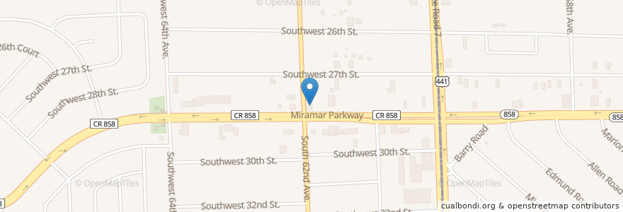 Mapa de ubicacion de Subway en Verenigde Staten, Florida, Broward County, Miramar.