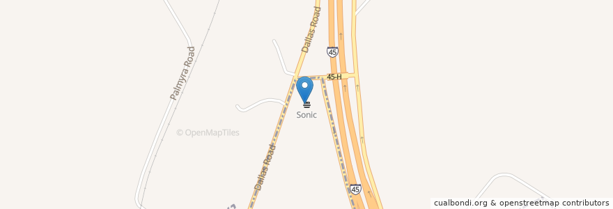 Mapa de ubicacion de Sonic en United States, Texas, Ellis County.