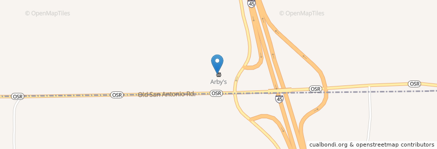 Mapa de ubicacion de Arby's en ایالات متحده آمریکا, تگزاس, Leon County.