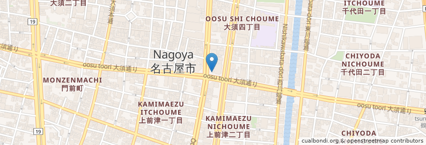 Mapa de ubicacion de えぐち屋 en 일본, 아이치현, 나고야 시, 中区.