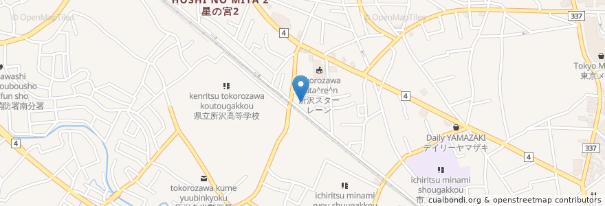 Mapa de ubicacion de 所沢聖書教会 en 日本, 埼玉県, 所沢市.