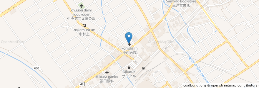 Mapa de ubicacion de 小西医院 en 日本, 滋賀県, 近江八幡市.