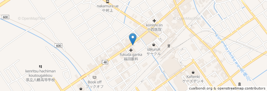 Mapa de ubicacion de ケンタッキーフライドチキン en Япония, Сига, 近江八幡市.