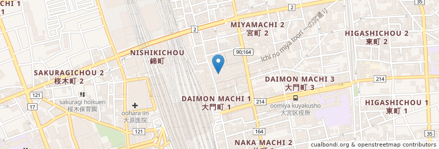 Mapa de ubicacion de 大宮ラクーンよしもと劇場 en Japão, 埼玉県, さいたま市, 大宮区.