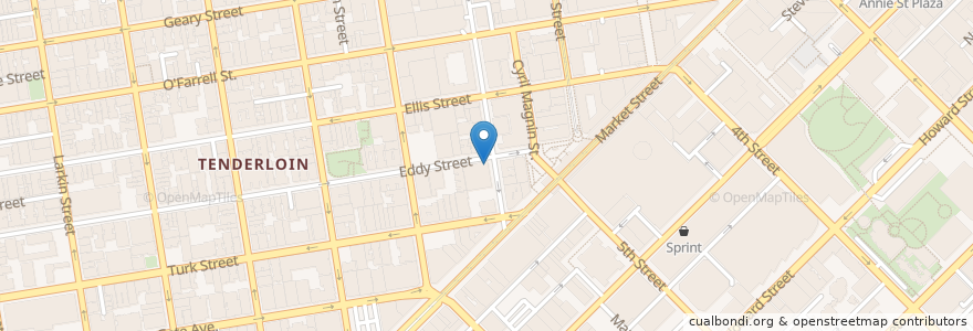 Mapa de ubicacion de Punjab Kabab House en アメリカ合衆国, カリフォルニア州, サンフランシスコ, San Francisco.