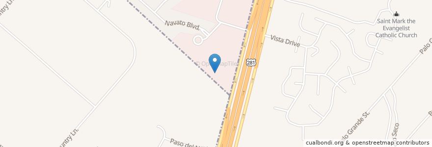 Mapa de ubicacion de The Bagel Factory en الولايات المتّحدة الأمريكيّة, تكساس, مقاطعة بيكسار, سان أنطونيو, Hollywood Park.
