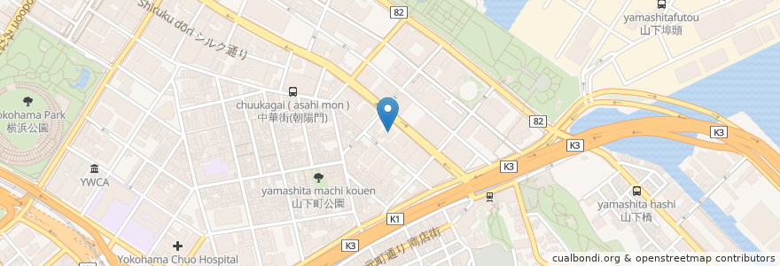 Mapa de ubicacion de ENEOS en ژاپن, 神奈川県, 横浜市, 中区.