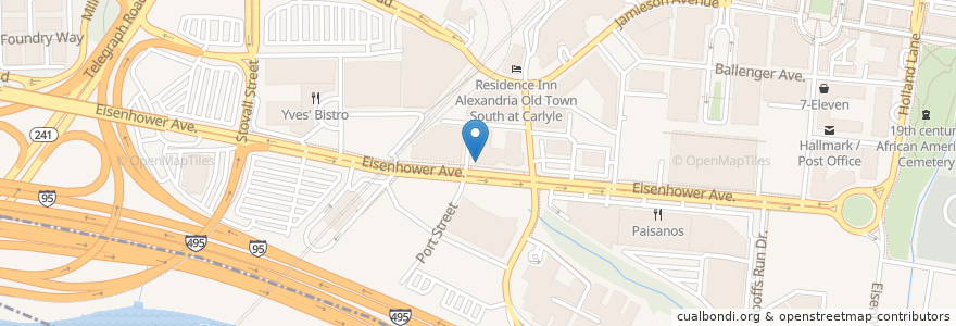 Mapa de ubicacion de Uptown Cafe & Deli en 美利坚合众国/美利堅合眾國, 弗吉尼亚州 / 維吉尼亞州 / 維珍尼亞州, Alexandria.