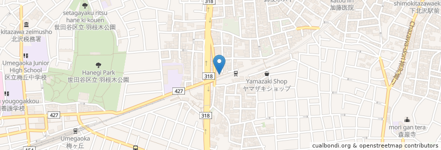 Mapa de ubicacion de きた歯科クリニック en Jepun, 東京都, 世田谷区.