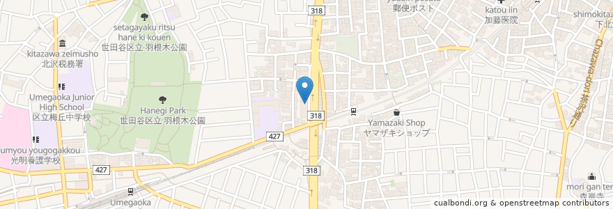 Mapa de ubicacion de オリジン弁当 en Jepun, 東京都, 世田谷区.