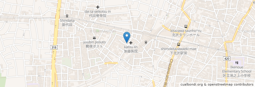 Mapa de ubicacion de ダノイ下北沢 en Japan, Tokyo, Setagaya.