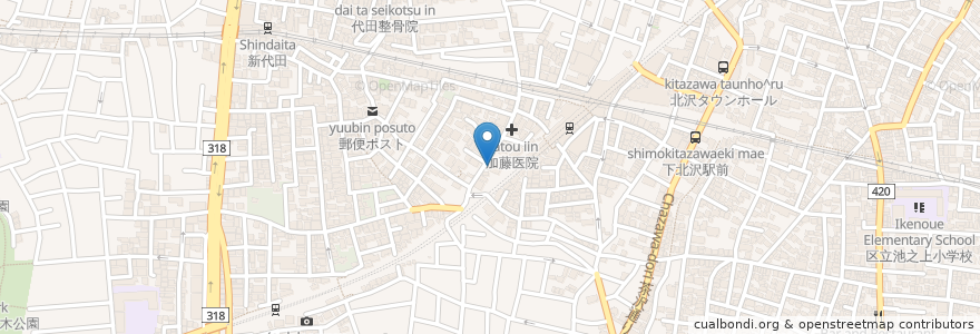 Mapa de ubicacion de 島津メディカルクリニック en ژاپن, 東京都, 世田谷区.