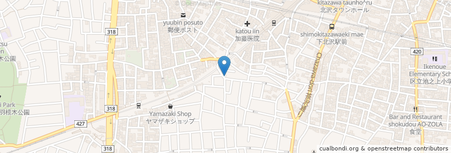Mapa de ubicacion de 自販機 en اليابان, 東京都, 世田谷区.