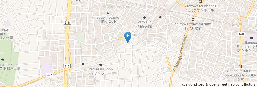 Mapa de ubicacion de 自販機 en Jepun, 東京都, 世田谷区.
