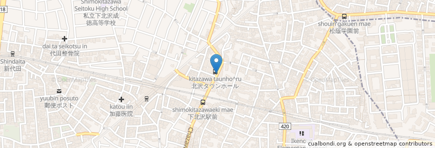 Mapa de ubicacion de marusan&wacca en Jepun, 東京都, 世田谷区.