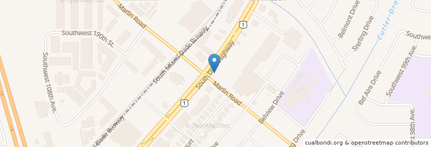 Mapa de ubicacion de TD Bank en Amerika Syarikat, Florida, Miami-Dade County, Cutler Bay.