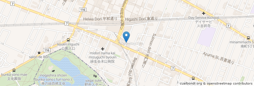 Mapa de ubicacion de Bistro epices en اليابان, 東京都, 武蔵野市.