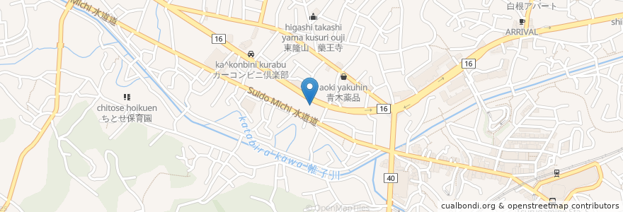 Mapa de ubicacion de 華屋与兵衛 en Japon, Préfecture De Kanagawa, 横浜市, 旭区.