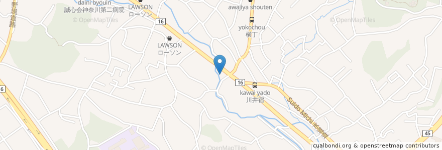 Mapa de ubicacion de 永田歯科 en Japan, Präfektur Kanagawa, Yokohama, 旭区.