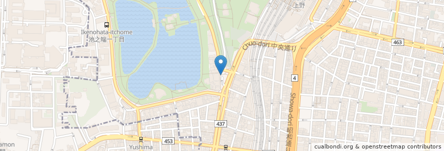 Mapa de ubicacion de 上野中央通り地下駐車場 en Japan, Tokio, 台東区.