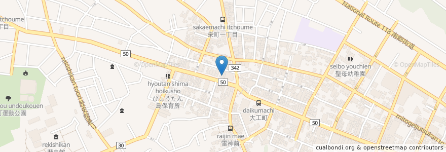 Mapa de ubicacion de 焼き肉 ほん en Japón, Prefectura De Ibaraki, 水戸市.