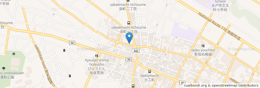Mapa de ubicacion de すーちゃん en Japan, Präfektur Ibaraki, 水戸市.