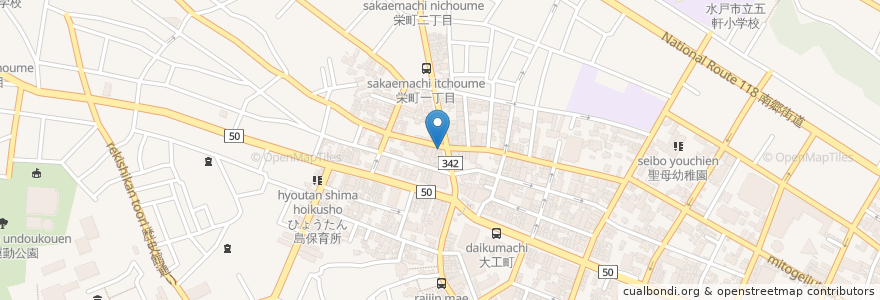 Mapa de ubicacion de そば処 嵐 en Japon, Préfecture D'Ibaraki, 水戸市.