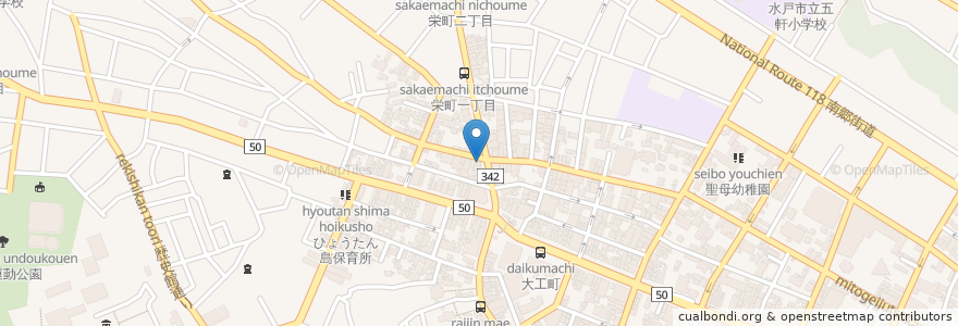 Mapa de ubicacion de MANILA GALS en 일본, 이바라키현, 水戸市.