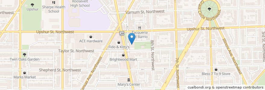 Mapa de ubicacion de Centro Evangelicalisto en Estados Unidos Da América, Washington, D.C., Washington.