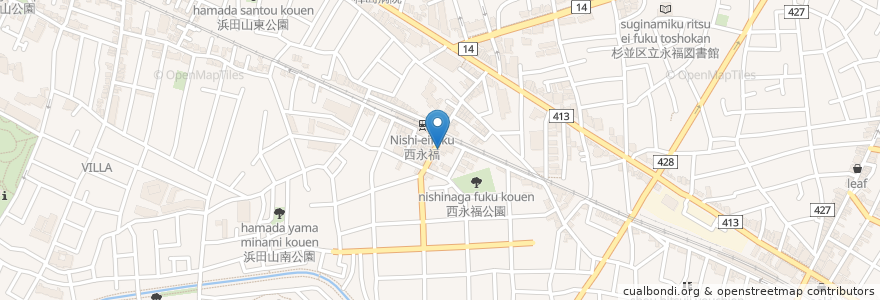 Mapa de ubicacion de うえたに歯科医院 en Japonya, 東京都, 杉並区.
