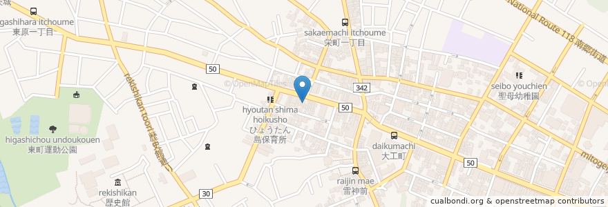 Mapa de ubicacion de 在日大韓基督水戸教会 en Japan, Ibaraki Prefecture, Mito.