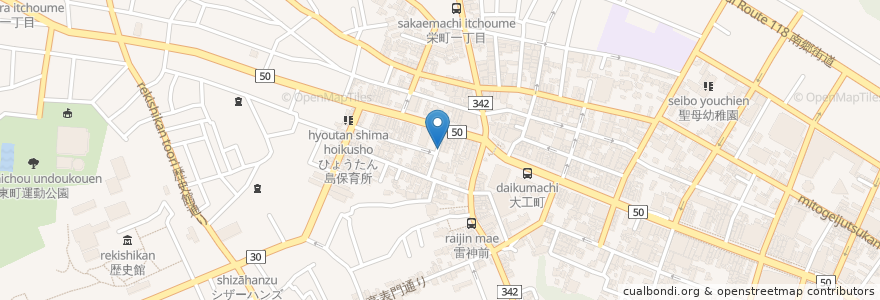 Mapa de ubicacion de スナック88 en Japan, 茨城県, 水戸市.