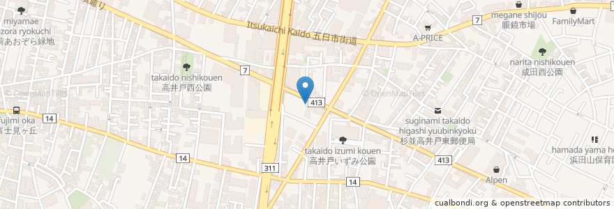 Mapa de ubicacion de 小林歯科診療所 en اليابان, 東京都, 杉並区.