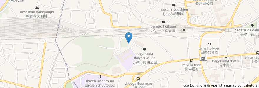 Mapa de ubicacion de 八坂神社・金刀比羅神社 en Japão, 神奈川県, 横浜市, 緑区.