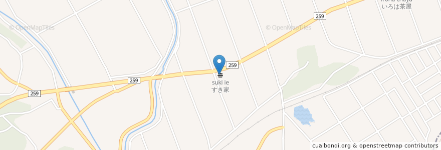 Mapa de ubicacion de すき家 en 日本, 愛知県, 田原市.