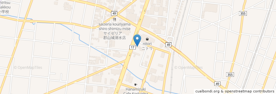 Mapa de ubicacion de かっぱ寿司 en 日本, 福島県, 郡山市.