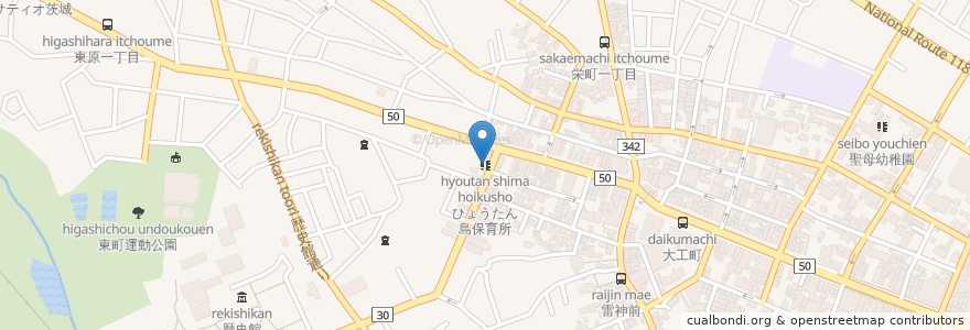 Mapa de ubicacion de ひょうたん島保育所 en Япония, Ибараки, Мито.