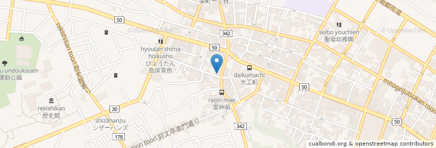 Mapa de ubicacion de 酒音茶房 ゴウシュ en Japan, 茨城県, 水戸市.