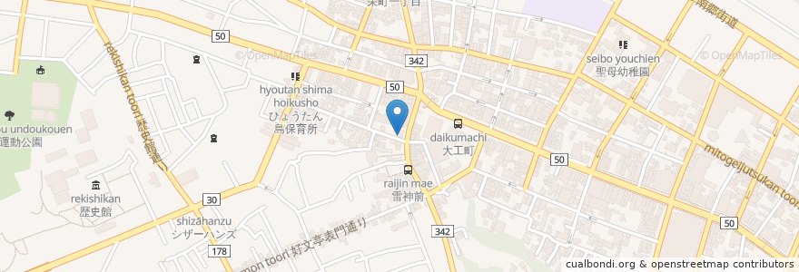 Mapa de ubicacion de BAR ブルームーズ en 日本, 茨城県, 水戸市.