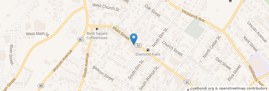 Mapa de ubicacion de BJ's Restaurant en Stati Uniti D'America, New York, Dutchess County, Town Of Fishkill, Beacon.
