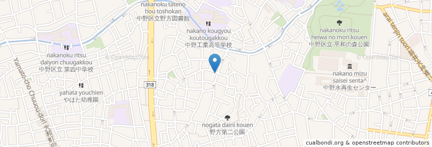 Mapa de ubicacion de 北向地蔵 en Japan, Tokyo, Nakano.