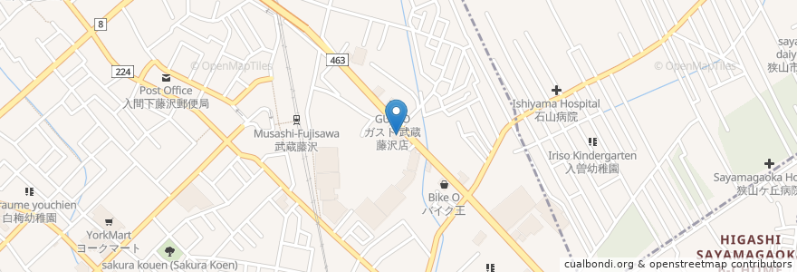 Mapa de ubicacion de サンマルク 武蔵藤沢店 en Japan, Präfektur Saitama, 入間市.