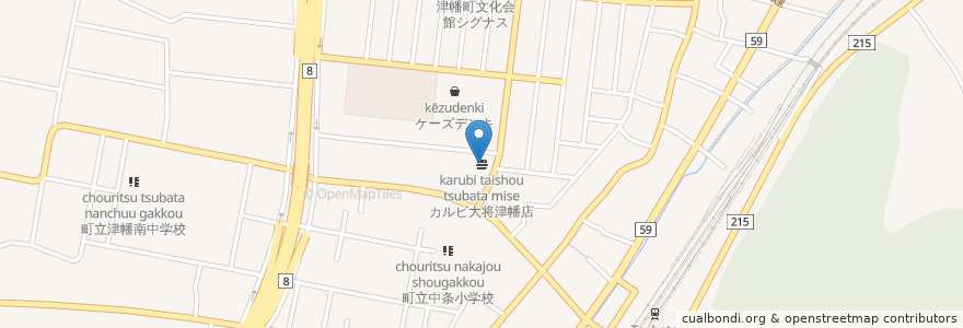 Mapa de ubicacion de カルビ大将津幡店 en Japan, Ishikawa Prefecture, Kahoku County, Tsubata.