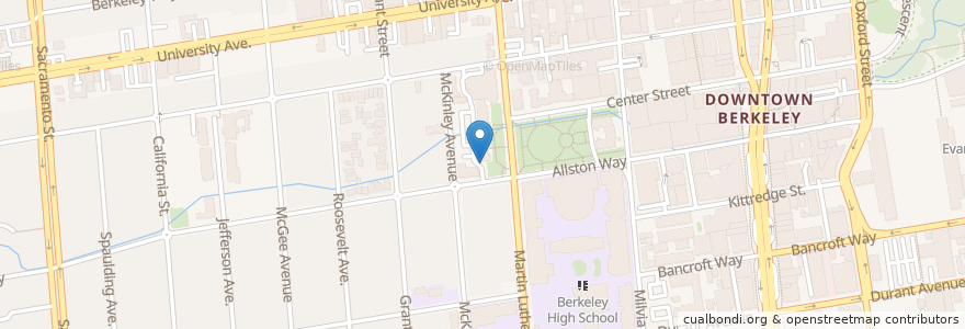 Mapa de ubicacion de City of Berkeley - MLK & Allston en Amerika Birleşik Devletleri, Kaliforniya, Alameda İlçesi, Berkeley.